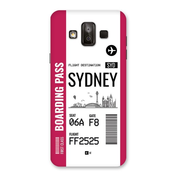 Sydney Boarding Pass Back Case for Galaxy J7 Duo