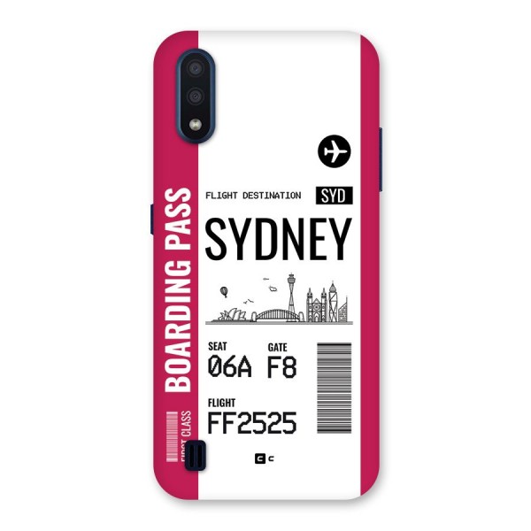 Sydney Boarding Pass Back Case for Galaxy M01