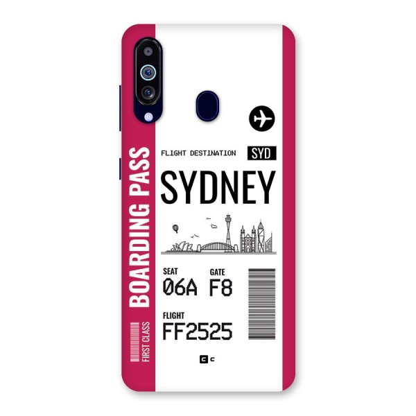 Sydney Boarding Pass Back Case for Galaxy M40