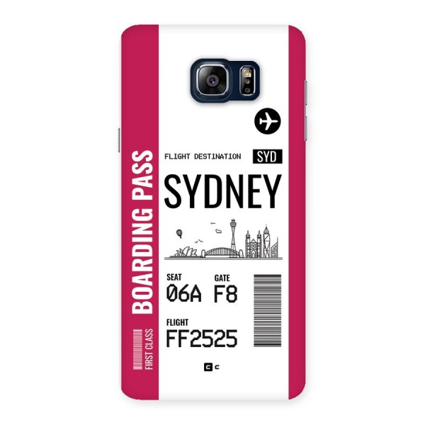 Sydney Boarding Pass Back Case for Galaxy Note 5