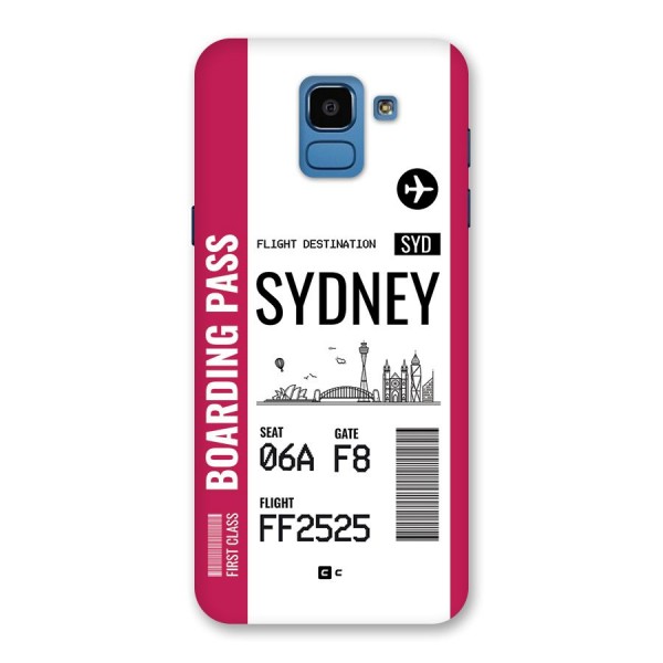 Sydney Boarding Pass Back Case for Galaxy On6