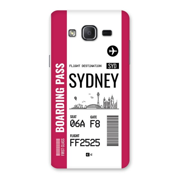 Sydney Boarding Pass Back Case for Galaxy On7 Pro