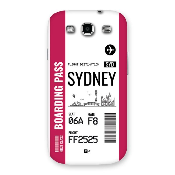 Sydney Boarding Pass Back Case for Galaxy S3
