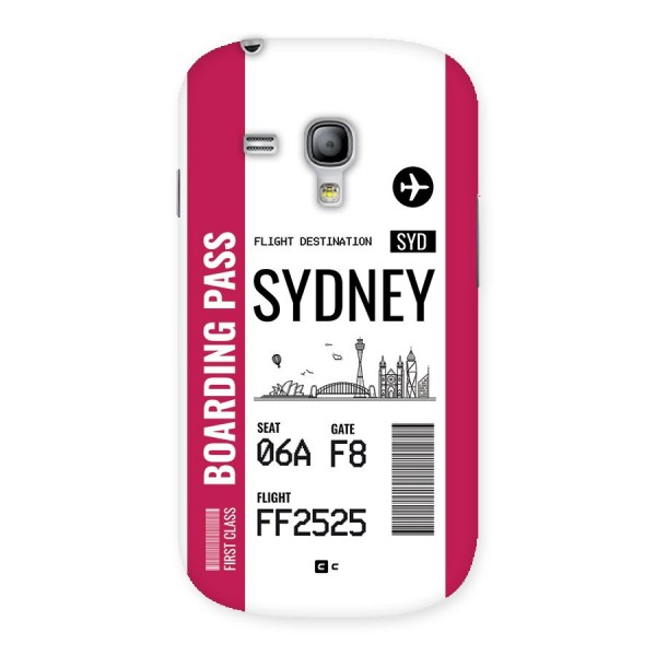 Sydney Boarding Pass Back Case for Galaxy S3 Mini