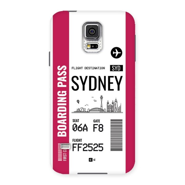 Sydney Boarding Pass Back Case for Galaxy S5