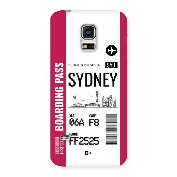 Sydney Boarding Pass Back Case for Galaxy S5 Mini