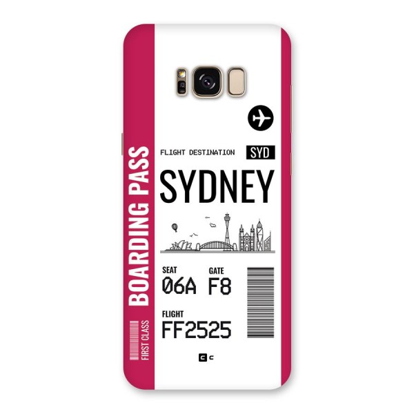 Sydney Boarding Pass Back Case for Galaxy S8 Plus