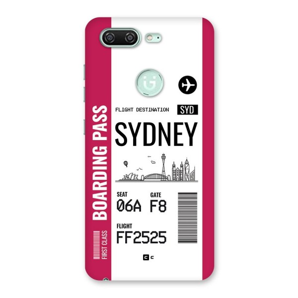 Sydney Boarding Pass Back Case for Gionee S10