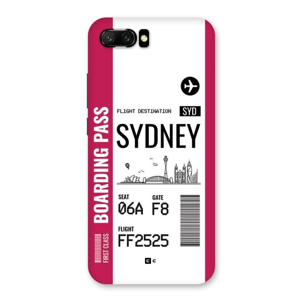 Sydney Boarding Pass Back Case for Honor 10