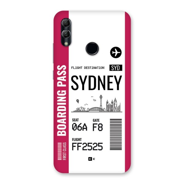 Sydney Boarding Pass Back Case for Honor 10 Lite
