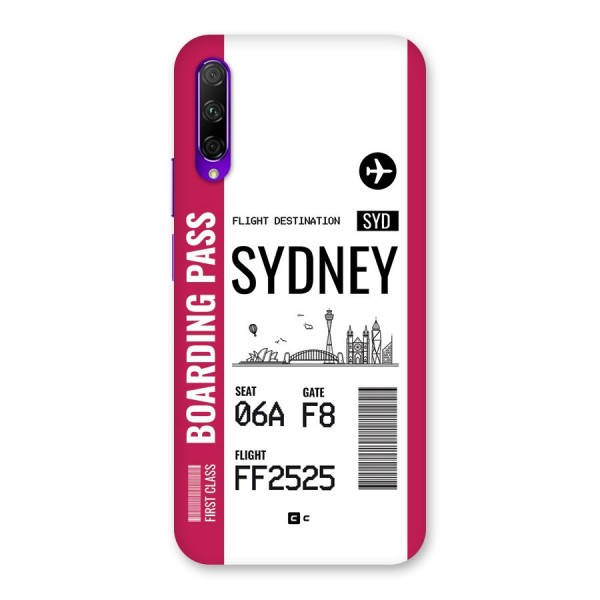 Sydney Boarding Pass Back Case for Honor 9X Pro