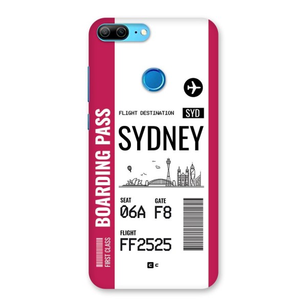 Sydney Boarding Pass Back Case for Honor 9 Lite