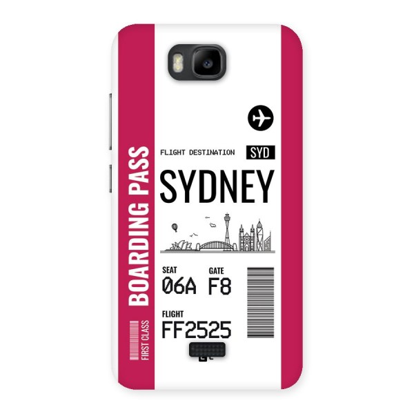 Sydney Boarding Pass Back Case for Honor Bee