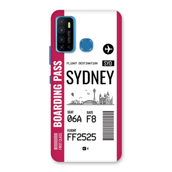 Sydney Boarding Pass Back Case for Infinix Hot 9