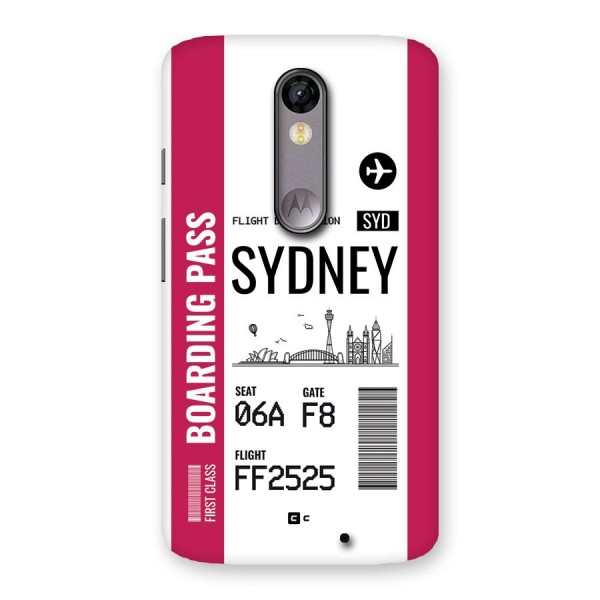 Sydney Boarding Pass Back Case for Moto X Force