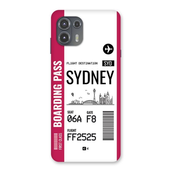 Sydney Boarding Pass Back Case for Motorola Edge 20 Fusion