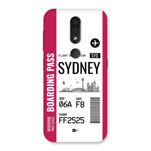 Sydney Boarding Pass Back Case for Nokia 4.2