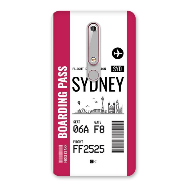 Sydney Boarding Pass Back Case for Nokia 6.1