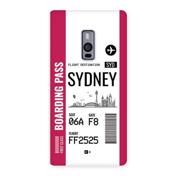 Sydney Boarding Pass Back Case for OnePlus 2