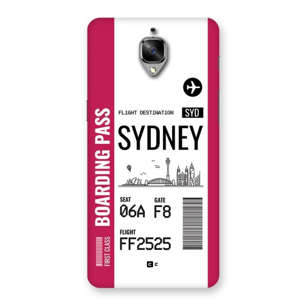 Sydney Boarding Pass Back Case for OnePlus 3