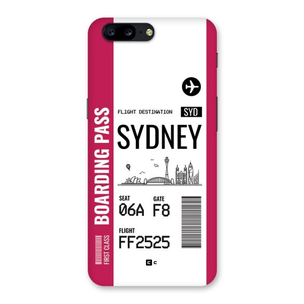 Sydney Boarding Pass Back Case for OnePlus 5