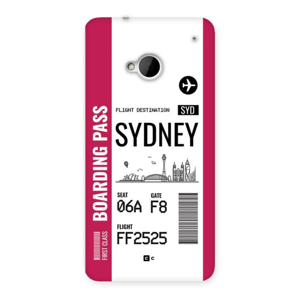 Sydney Boarding Pass Back Case for One M7 (Single Sim)
