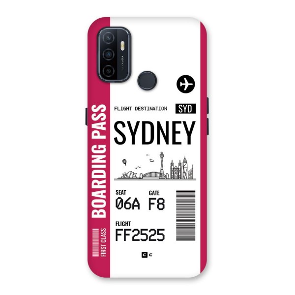 Sydney Boarding Pass Back Case for Oppo A32