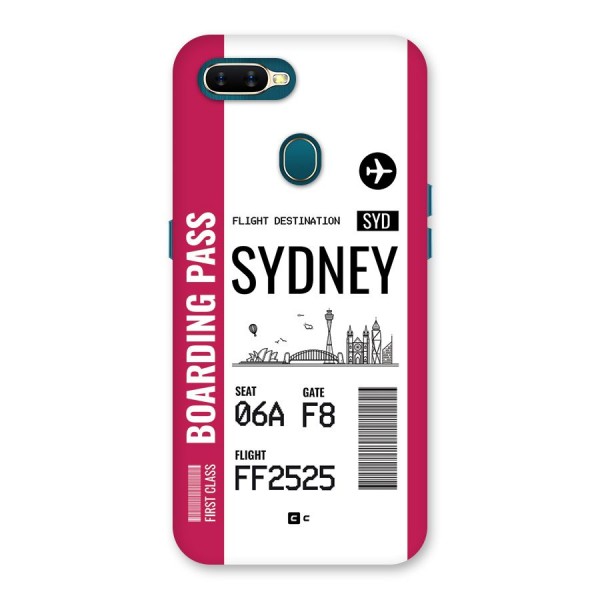 Sydney Boarding Pass Back Case for Oppo A7