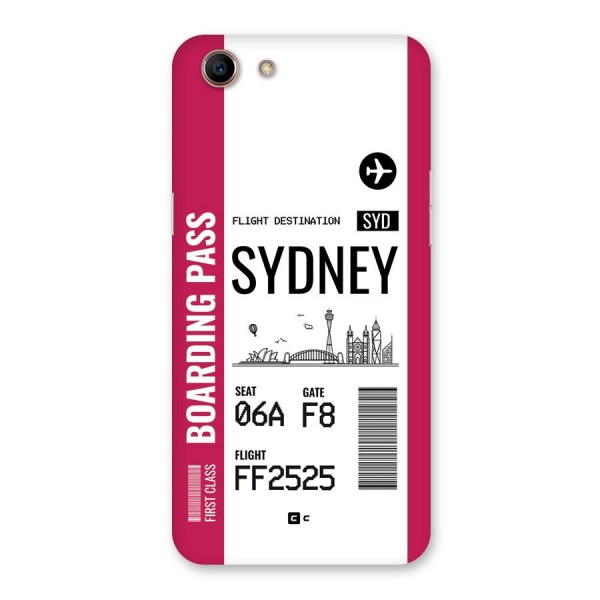Sydney Boarding Pass Back Case for Oppo A83 (2018)
