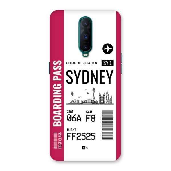 Sydney Boarding Pass Back Case for Oppo R17 Pro
