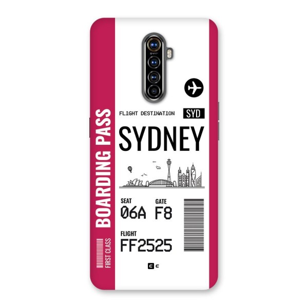Sydney Boarding Pass Back Case for Realme X2 Pro