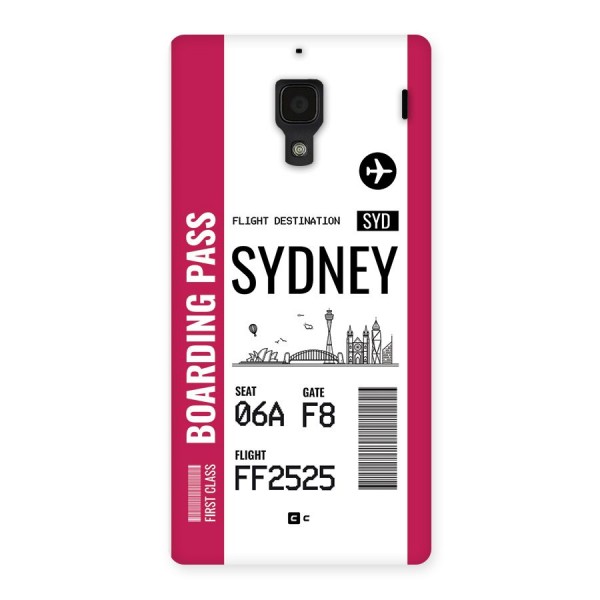 Sydney Boarding Pass Back Case for Redmi 1s