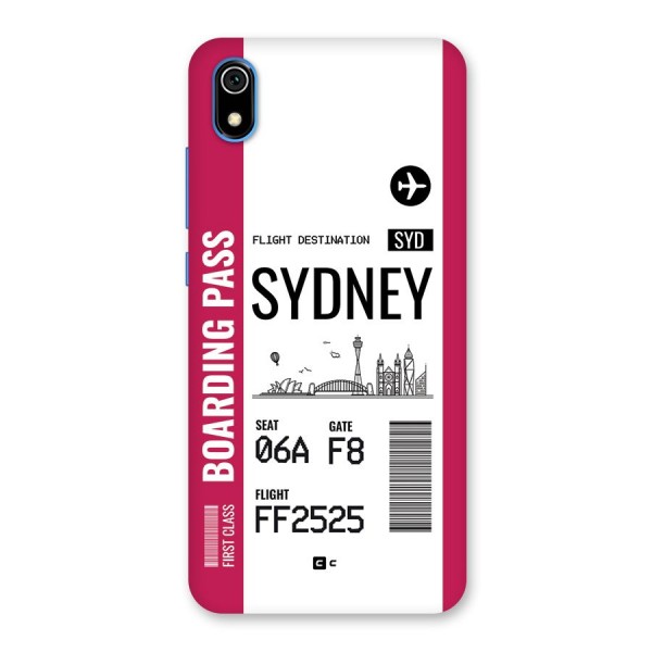 Sydney Boarding Pass Back Case for Redmi 7A
