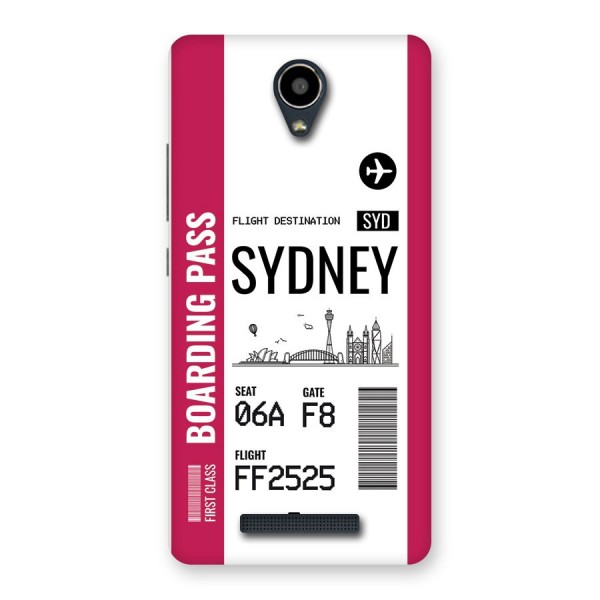 Sydney Boarding Pass Back Case for Redmi Note 2