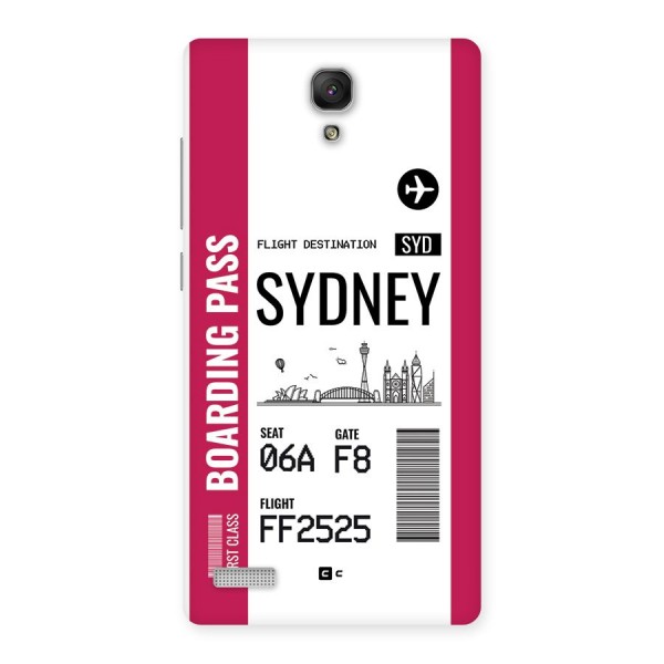 Sydney Boarding Pass Back Case for Redmi Note Prime