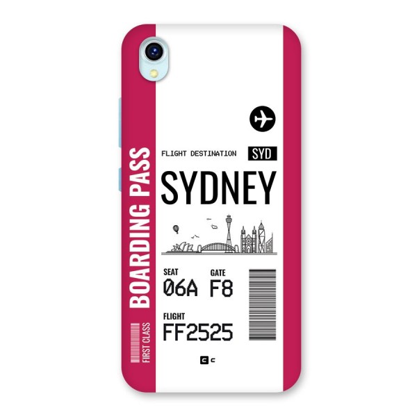 Sydney Boarding Pass Back Case for Vivo Y1s