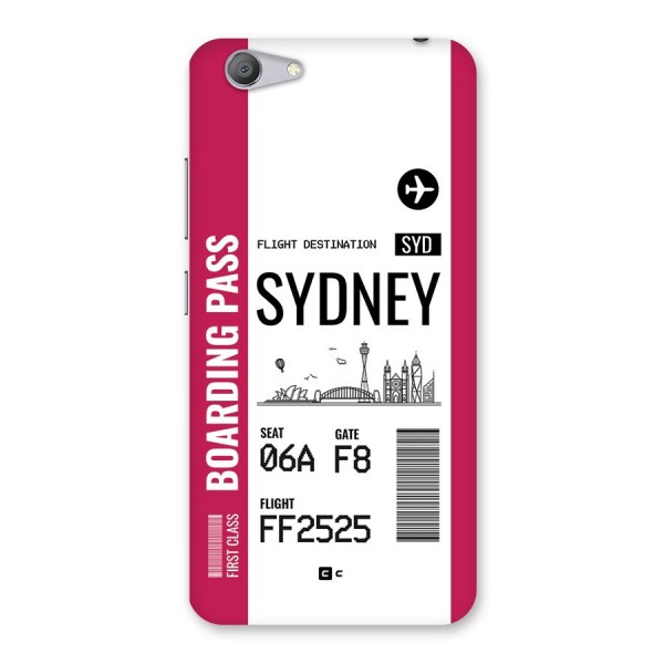Sydney Boarding Pass Back Case for Vivo Y53