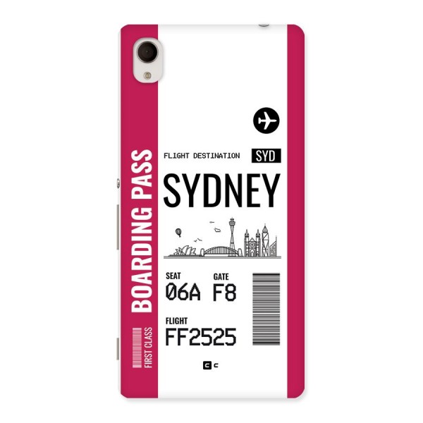 Sydney Boarding Pass Back Case for Xperia M4
