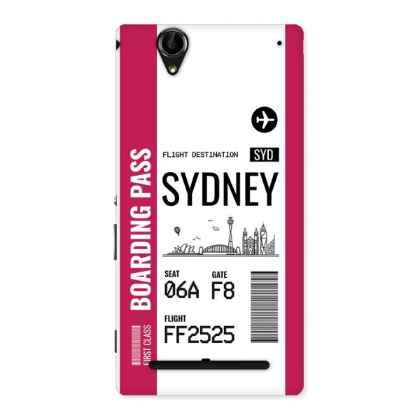 Sydney Boarding Pass Back Case for Xperia T2