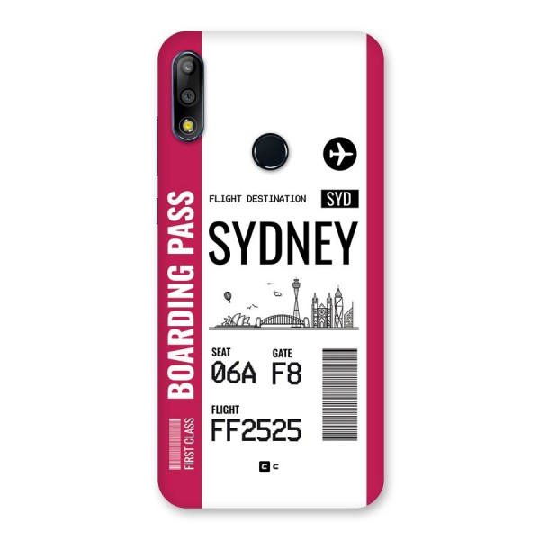 Sydney Boarding Pass Back Case for Zenfone Max Pro M2