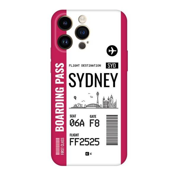 Sydney Boarding Pass Back Case for iPhone 14 Pro Max