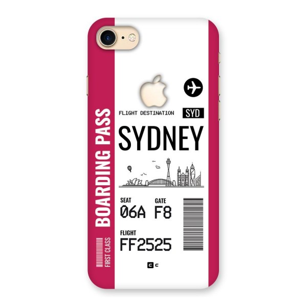 Sydney Boarding Pass Back Case for iPhone 7 Apple Cut