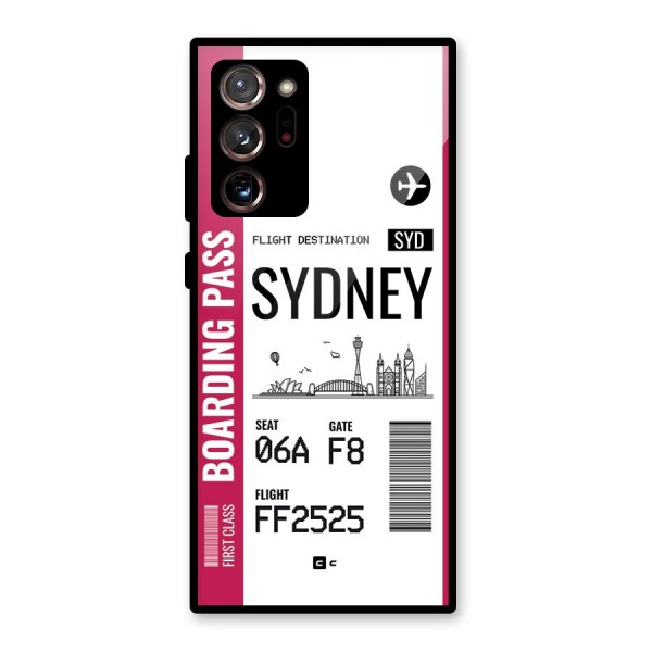 Sydney Boarding Pass Glass Back Case for Galaxy Note 20 Ultra 5G