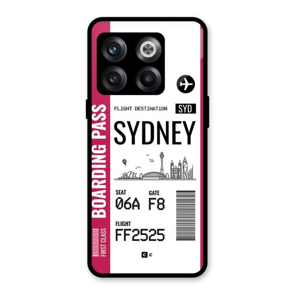 Sydney Boarding Pass Glass Back Case for OnePlus 10T