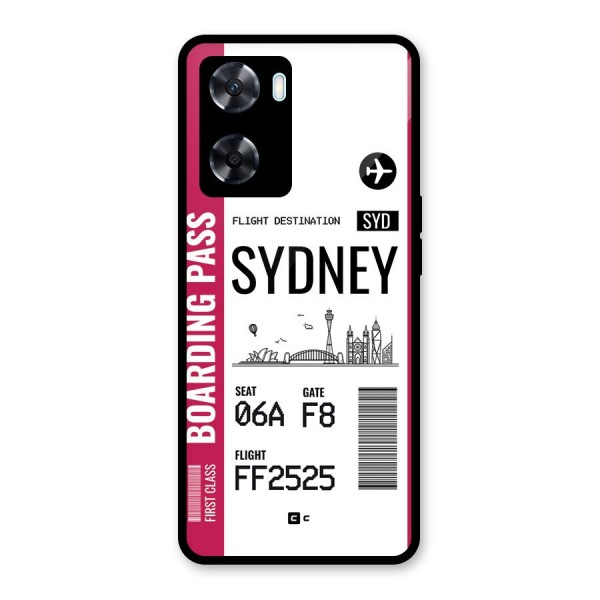 Sydney Boarding Pass Glass Back Case for Oppo A77