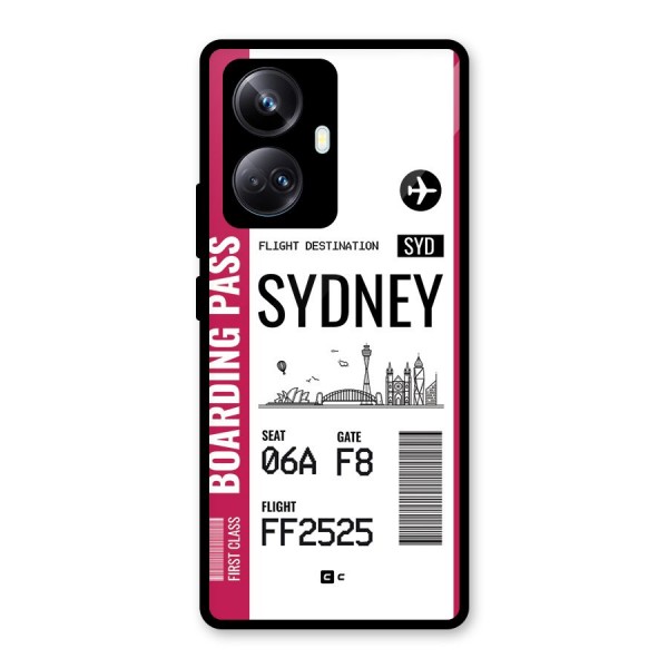 Sydney Boarding Pass Glass Back Case for Realme 10 Pro Plus