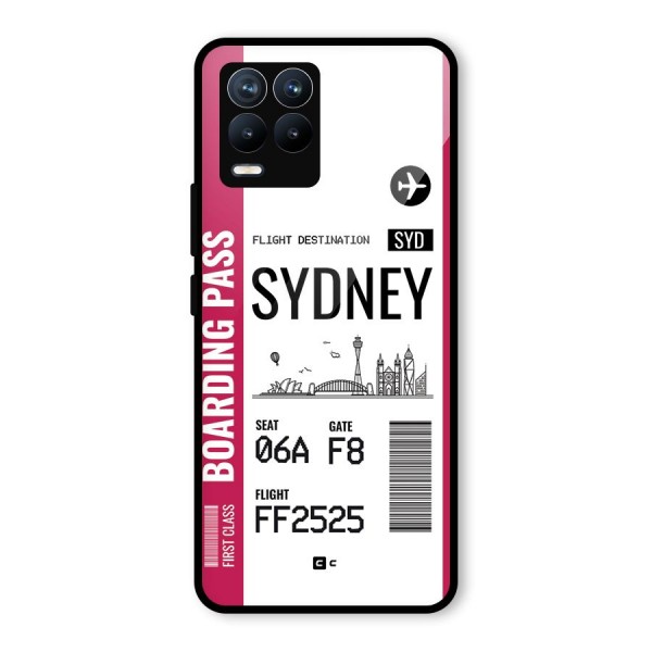 Sydney Boarding Pass Glass Back Case for Realme 8 Pro