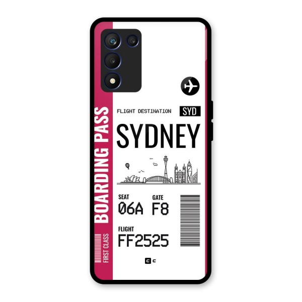 Sydney Boarding Pass Glass Back Case for Realme 9 5G Speed