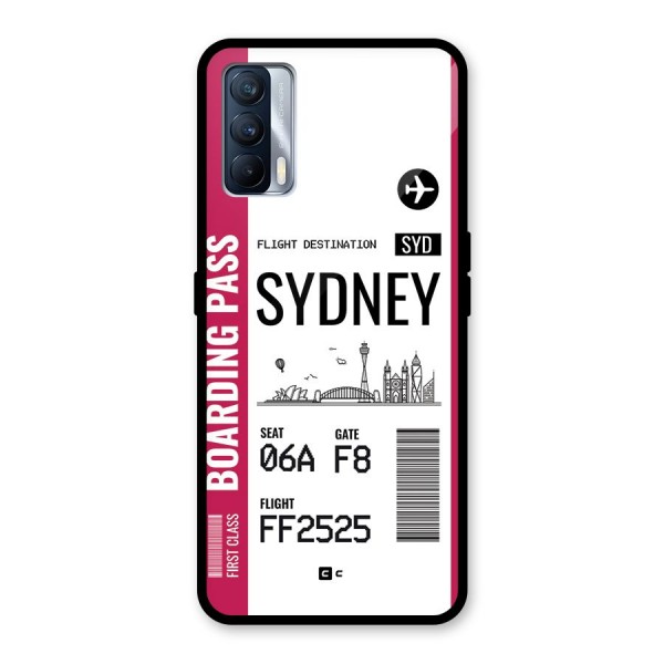 Sydney Boarding Pass Glass Back Case for Realme X7