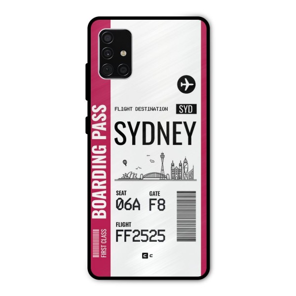 Sydney Boarding Pass Metal Back Case for Galaxy A51